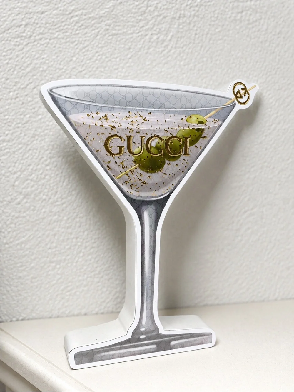 GUCCI LUXURY 3D WOOD MARTINI HOME DECOR
